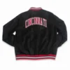 Cincinnati bearcats script bomber black satin varsity jacket 2