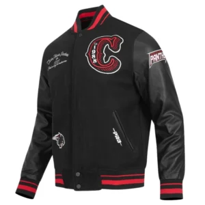 Clark atlanta panthers classic black varsity jacket