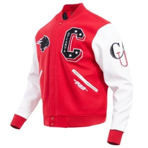 Clark atlanta panthers classic wool leather jacket