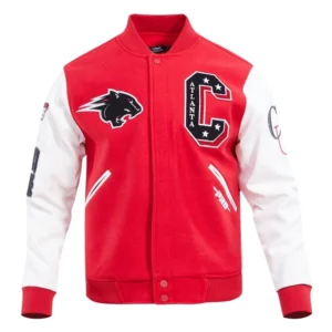Clark atlanta panthers classic wool varsity jacket