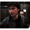 Clark kent black leather jacket