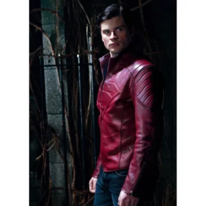 Clark kent red superman leather jacket