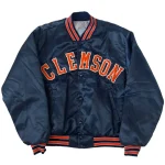 Clemson Tigers 90’s Vintage Blue Satin Jacket