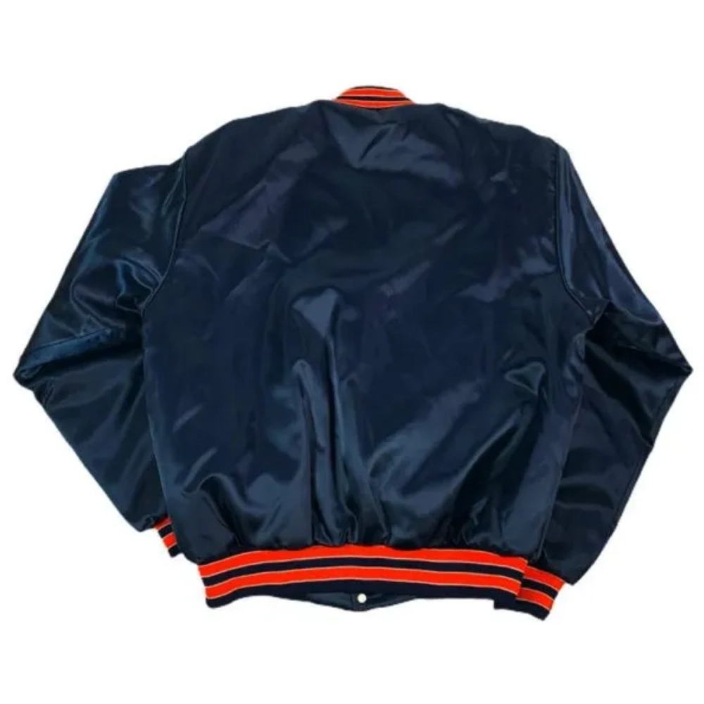 Clemson tigers 90s blue satin varsity jacket