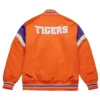 Clemson tigers cooperstown full snap satin varsity jacket 2