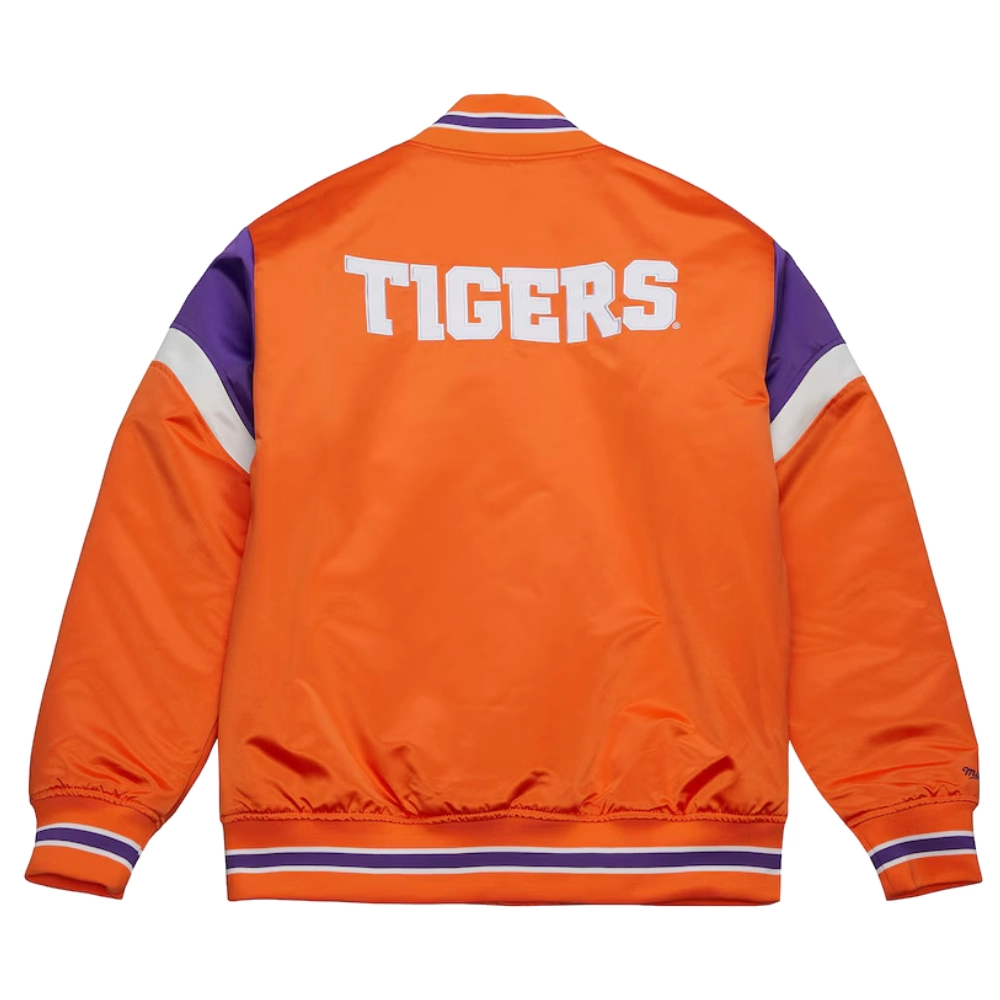 Clemson tigers cooperstown full snap satin varsity jacket 2