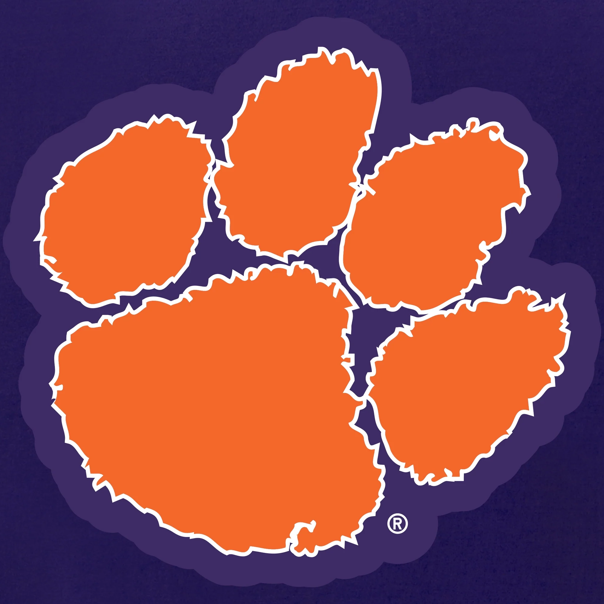 Clemson tigers purple white wool leather varsity jacket 1