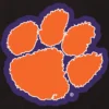 Clemson tigers two tone black wool leather varsity jacket 1