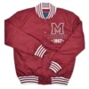 College morehouse tigers maroon satin varsity jacket 2