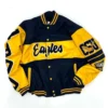 Coppin state eagles letterman wool leather varsity jacket 1