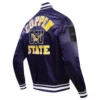 Coppin state eagles satin varsity jacket