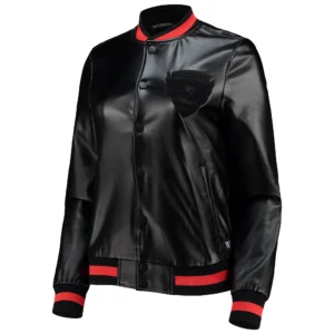 Dc united the wild collective womens black polyester varsity jacket 2