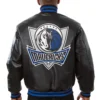 Dallas mavericks team players black leather varsity jacket 1 1 1