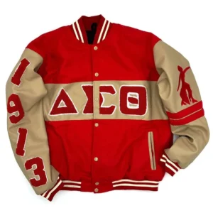 Delta sigma theta ole skool letterman wool leather varsity jacket 1