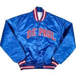 Depaul Blue Demons 80's Vintage Blue Satin Jacket