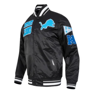 Detroit lions retro classic full snap satin