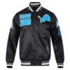 Detroit lions retro classic full snap satin jacket