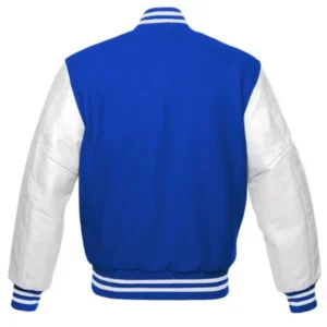 Duke blue devils bluewhite wool leather satin varsity jacket 1