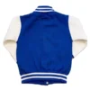 Duke blue devils bluewhite wool leather satin varsity jacket 3