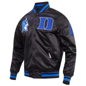 Duke blue devils classic full snap black jacket