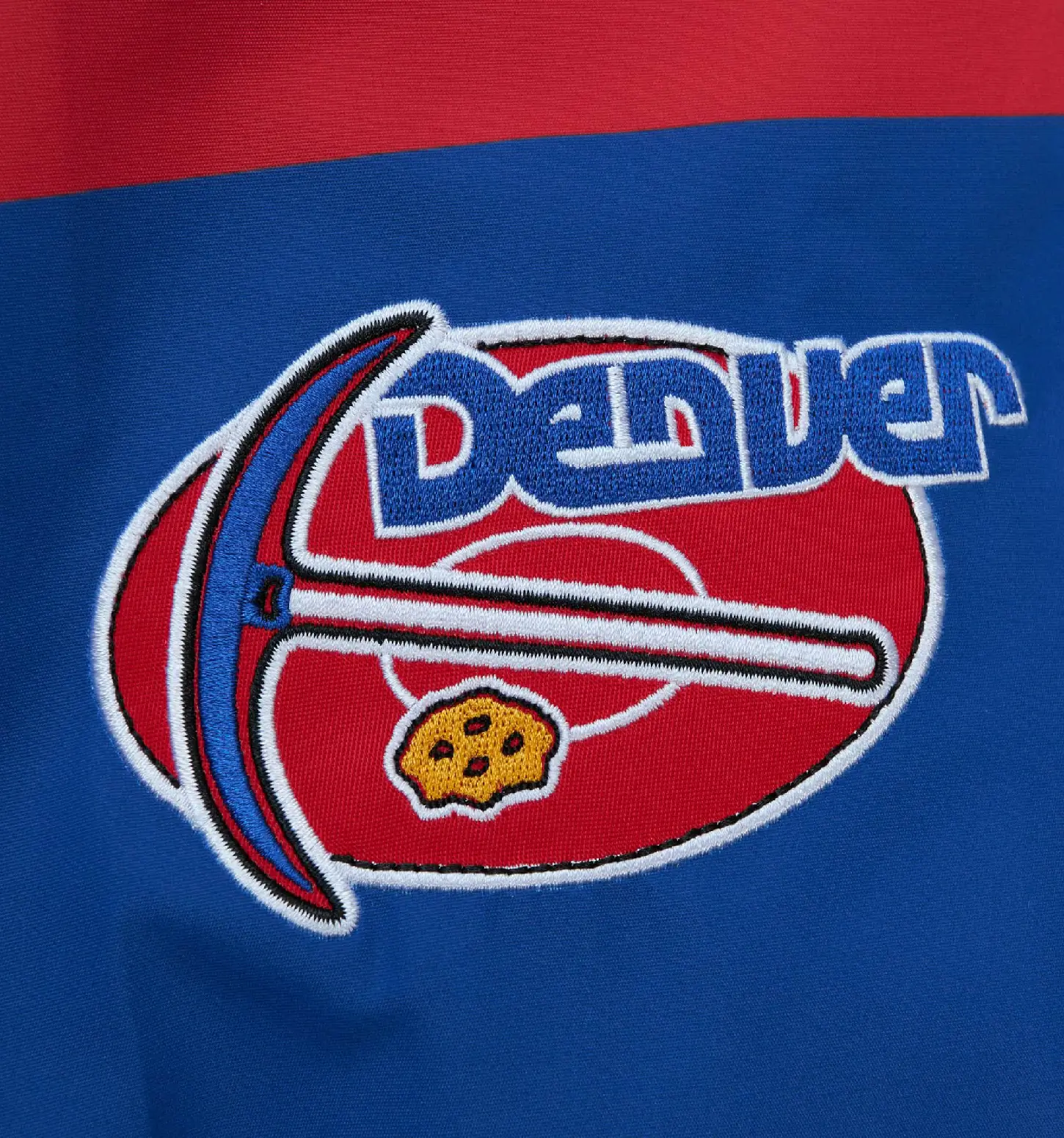 Exploded logo warm up jacket denver nuggets 2