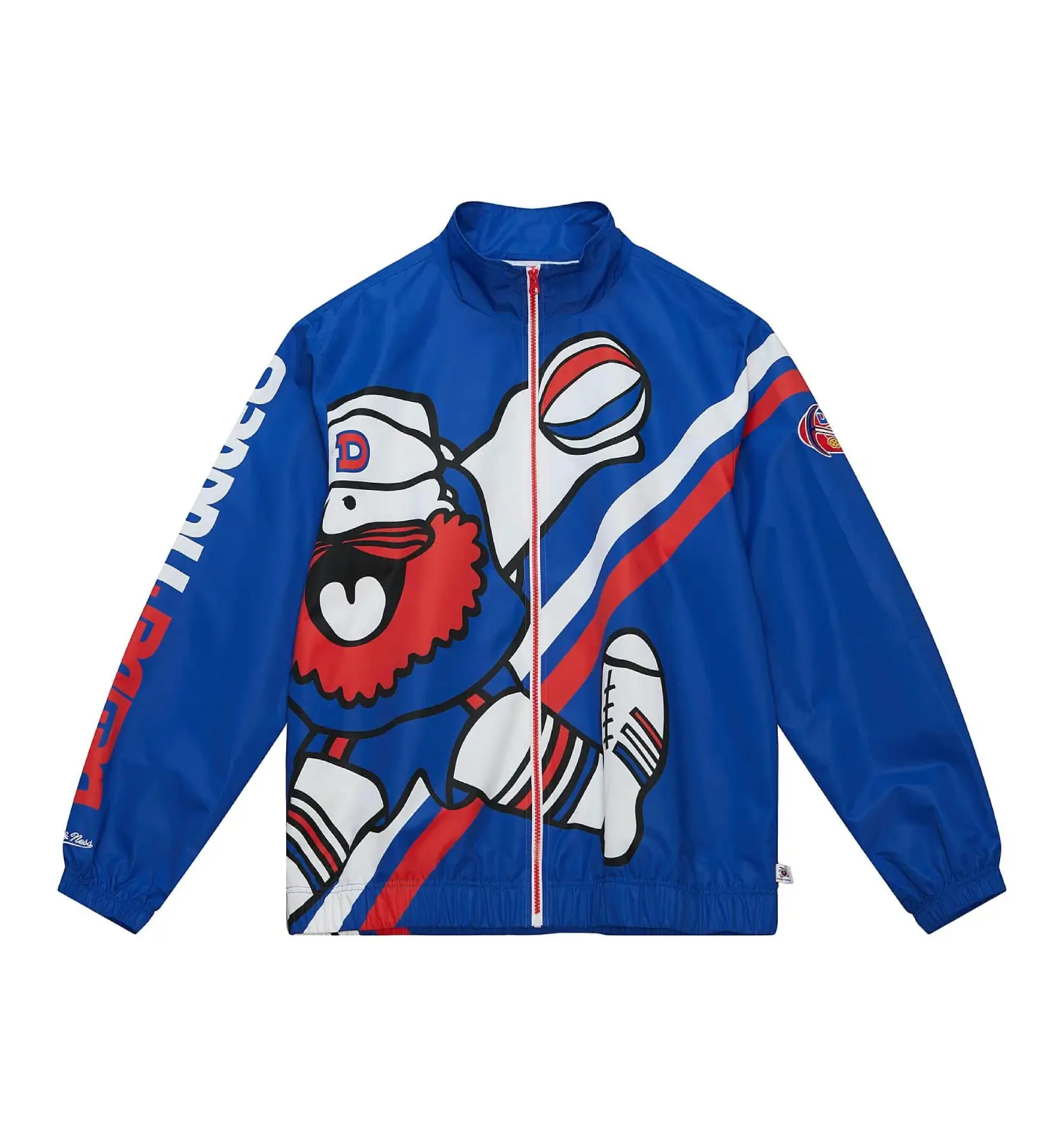 Exploded logo warm up jacket denver nuggets