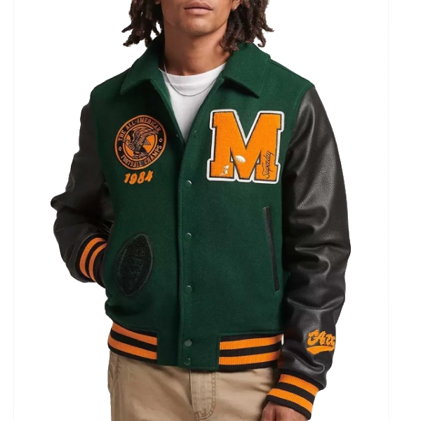 Famu the national 1984 champions of america greenblack satin varsity jacket 4