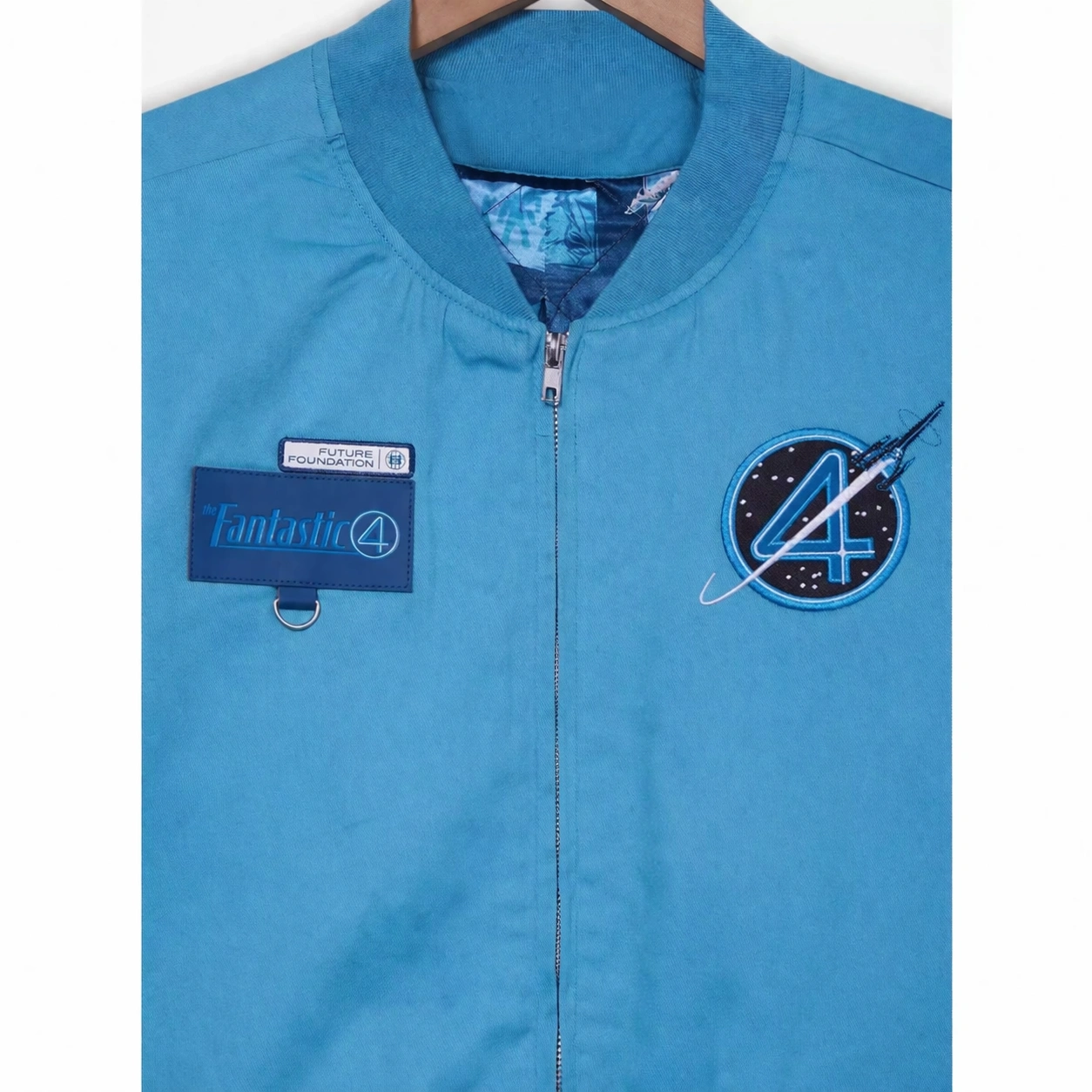 Fantastic four flight jacket front closeup view