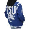 Fayetteville state blue satin varsity jacket 1