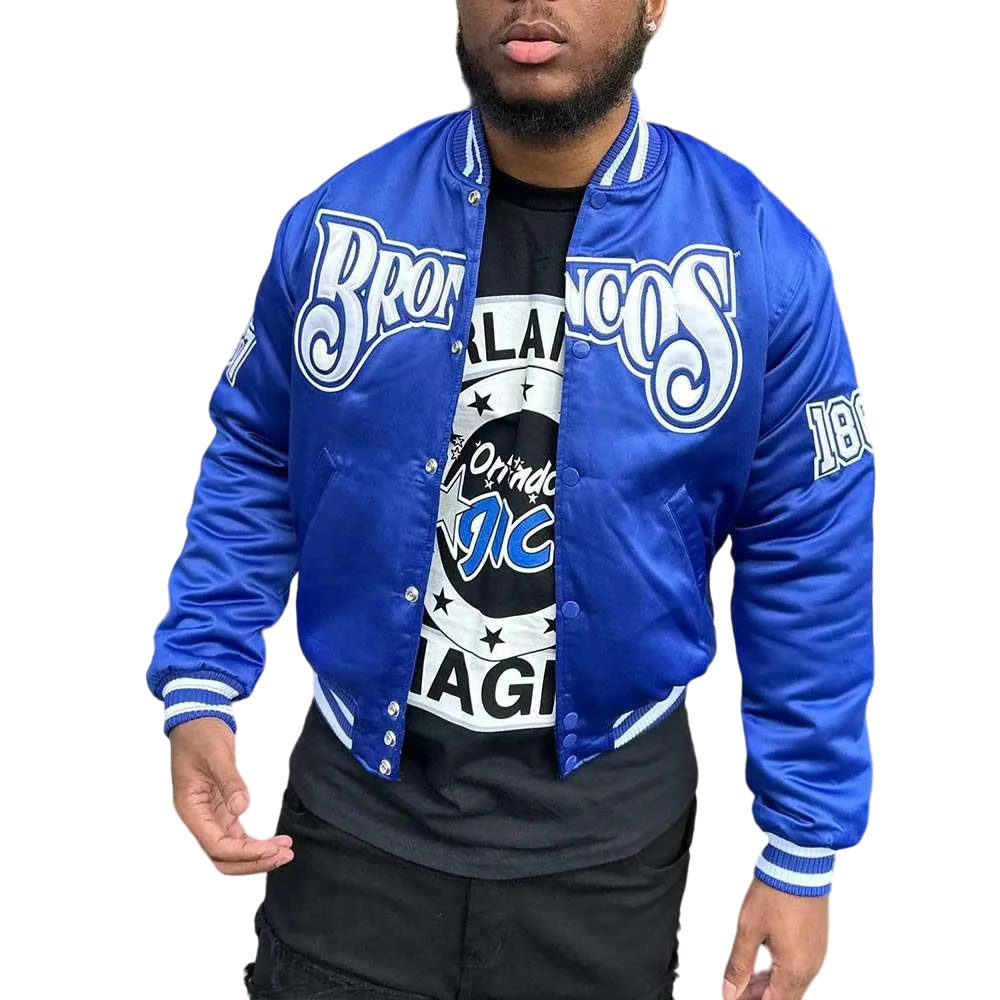 Fayetteville state university blue satin varsity jacket 1