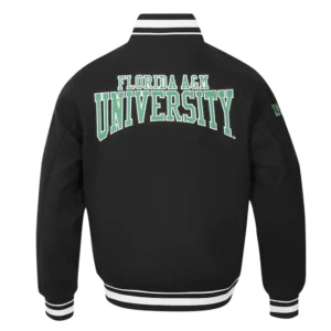 Florida am rattlers crest emblem black wool jacket