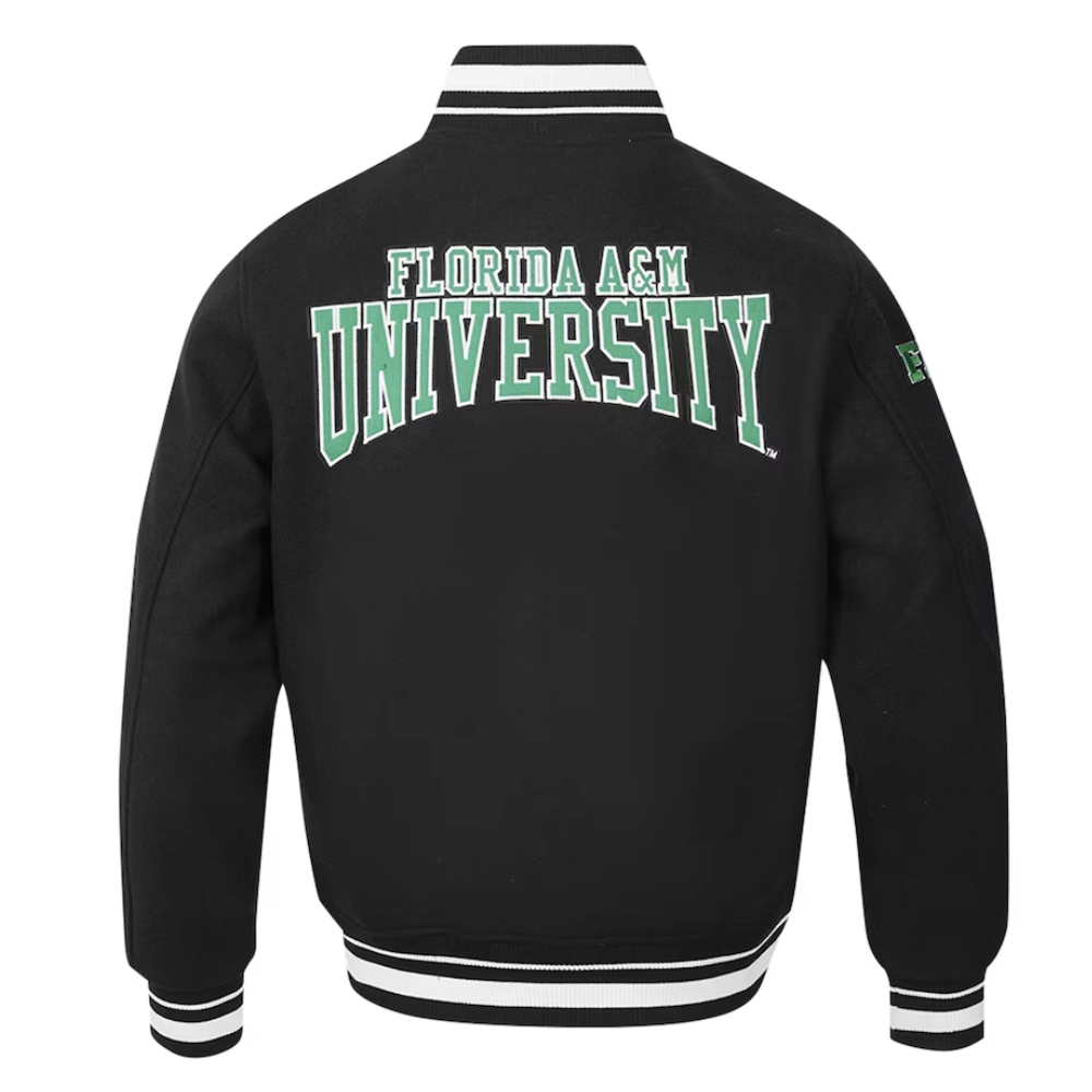 Florida am rattlers crest emblem black wool jacket