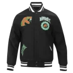 Florida A&M Rattlers Crest Emblem Black Wool Jacket
