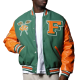 Florida am university greenorange satin varsity jacket 1