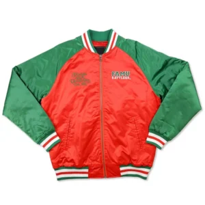 Florida am university orangegreen satin varsity jacket 1