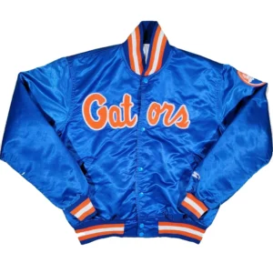 Florida gators 1964 bomber blue satin varsity jacket 1