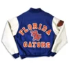 Florida gators 80s bomber bluewhite satin varsity jacket 2