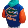 Florida gators blue orange letterman wool leather varsity jacket