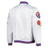 Florida gators city collection white varsity satin jacket 1