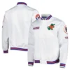 Florida gators city collection white varsity satin jacket
