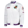 Florida gators city collection white varsity satin jacket 2