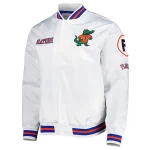 Florida Gators City Collection Full-Snap White Satin Jacket