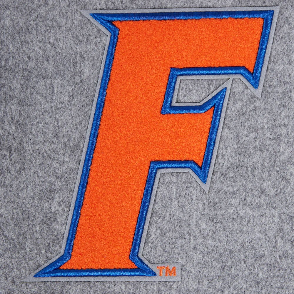 Florida gators classic greywhite wool leather patches