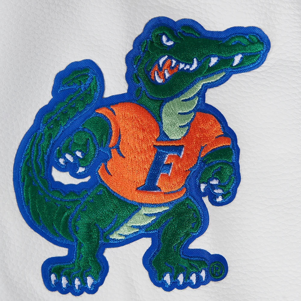 Florida gators classic greywhite wool leather varsity patch