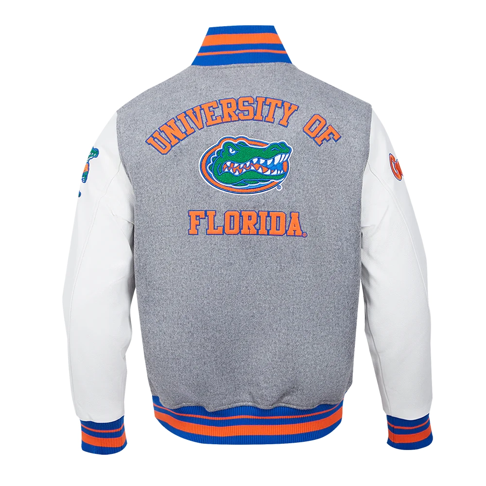 Florida gators classic greywhite wool varsity jacket