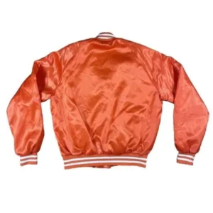 Florida gators embroidered orange satin varsity jacket 1
