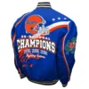 Florida gators franchise club football 3x time national champions royal blue varsity jacket 2