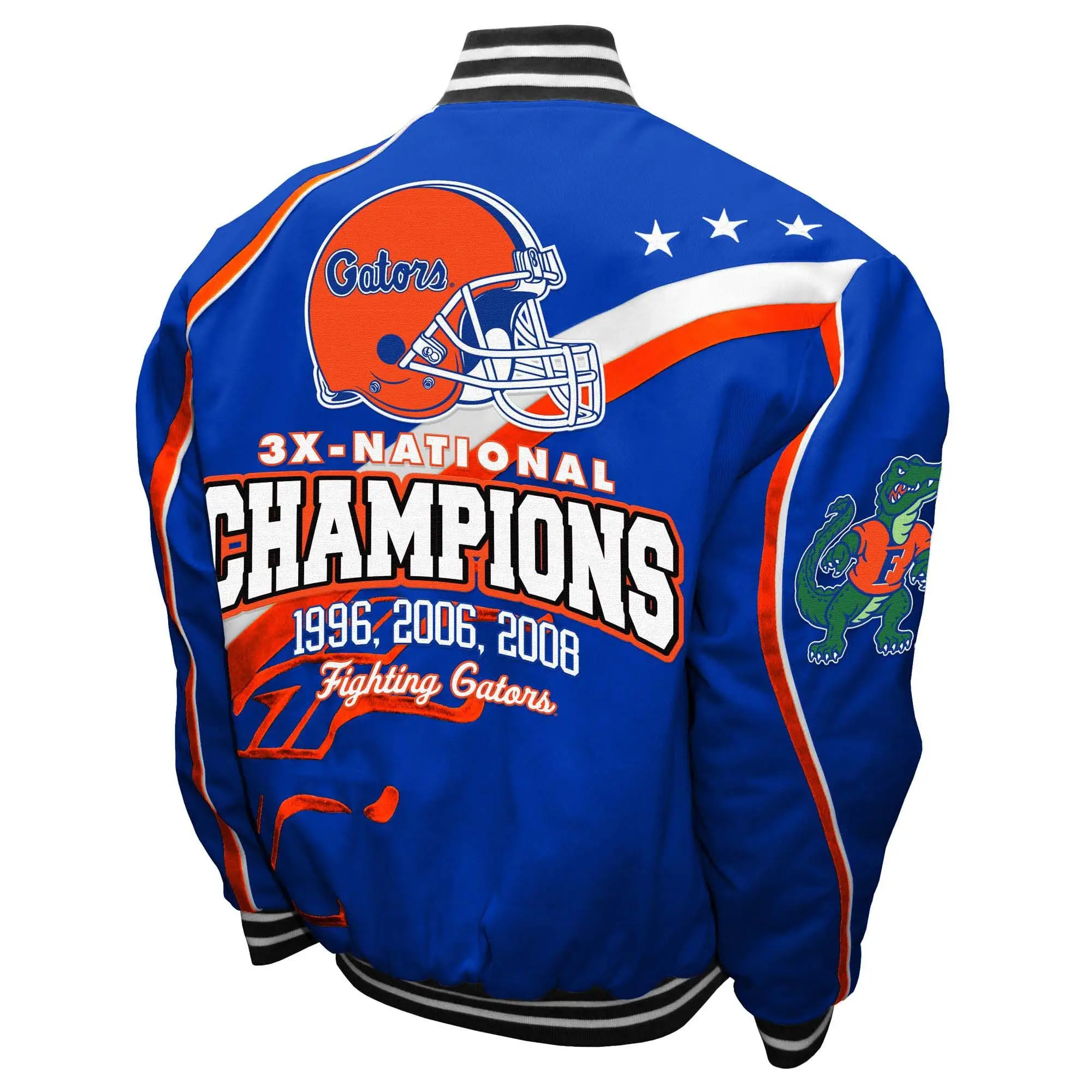Florida gators franchise club football 3x time national champions royal blue varsity jacket 2