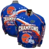 Florida gators franchise club football 3x time national champions royal blue varsity jacket 3