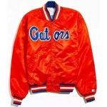 Florida Gators Vintage Full-Snap Orange Satin Jacket